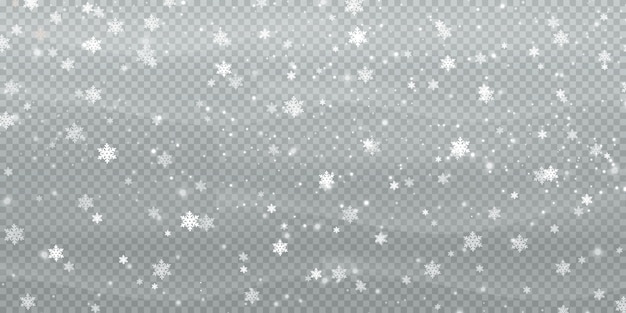 Fondo de invierno abstracto de copos de nieve