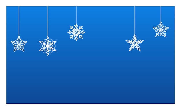 Fondo de invierno conjunto banner azul nieve abstracto temporada fría hermoso paisaje diseño estilo de dibujos animados