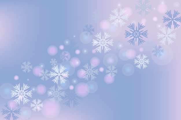 Fondo de invierno con copos de nieve que caen Fondo festivo de Navidad o Año Nuevo con nieve