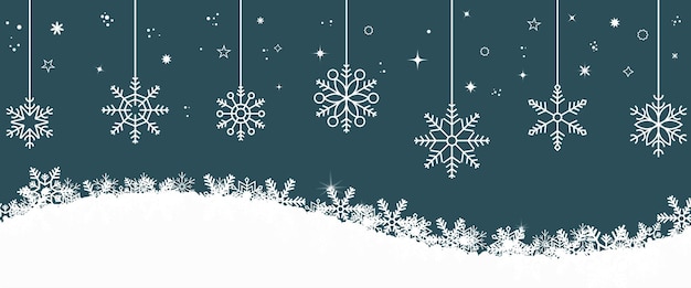 Fondo de invierno y Navidad con copos de nieve y fondo de Navidad con nieve para tarjetas de felicitación