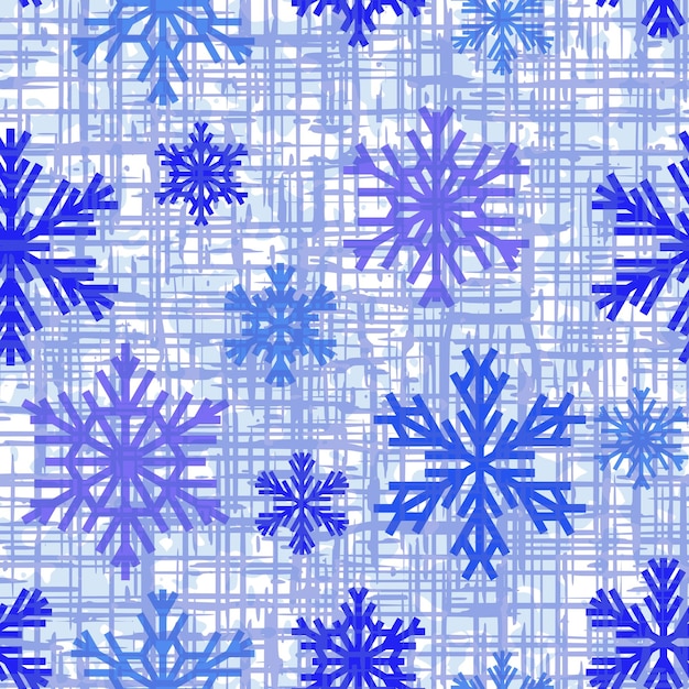 Fondo de invierno de patrones sin fisuras de copos de nieve