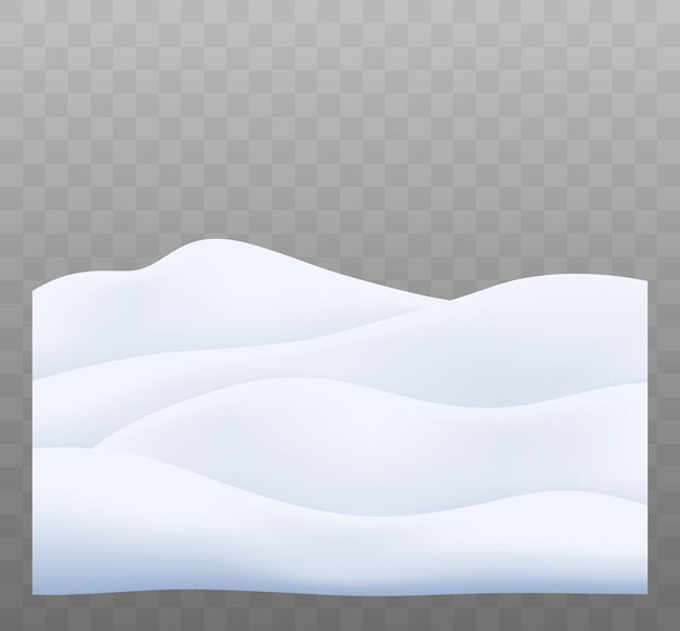 Fondo de invierno de vector aislado paisaje nevado con fondo de Navidad de colinas nevadas