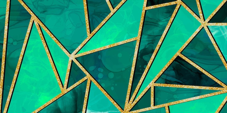 Vector fondo de invitación de boda geometría mármol oro brillante pintura mancha dibujado a mano ilustración pincel