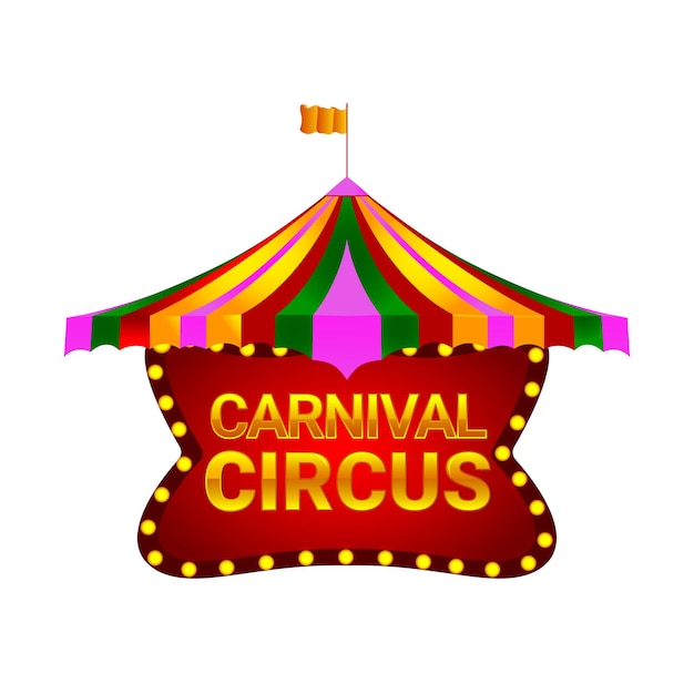 Fondo de invitación de feria de circo de carnaval