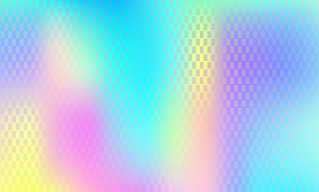 Fondo iridiscente holográfico textura de lámina holográfica vectorial y patrón de arco iris abstracto Fondo degradado de color de lámina holográfica iridiscente