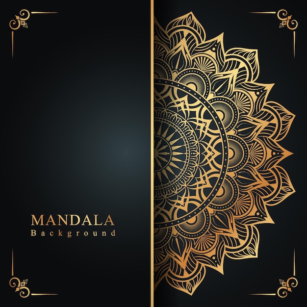Fondo islámico étnico mandala dorado