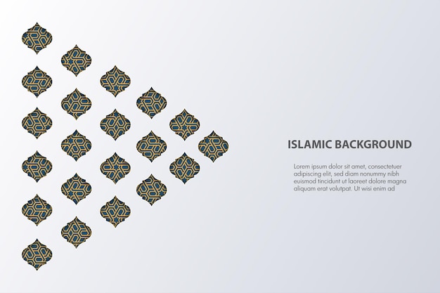 Fondo islámico feliz con patrón de estilo árabe Vector