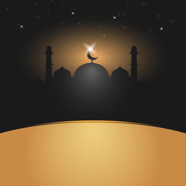 Vector fondo islámico de lujo moderno dorado para ramadan al adha al fitr banner de plantilla de redes sociales