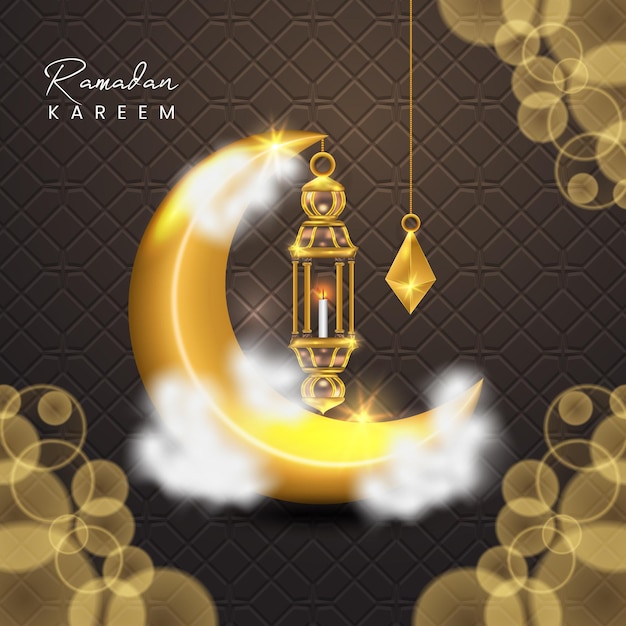Fondo islámico ramadan kareem con forma decorativa