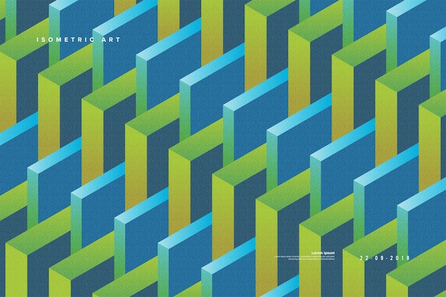 Fondo isométrico abstracto en vector