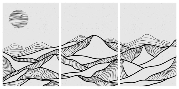 Vector fondo japonés con vector de patrón de onda de línea plantilla abstracta con patrón geométrico diseño de diseño de montaña en estilo oriental