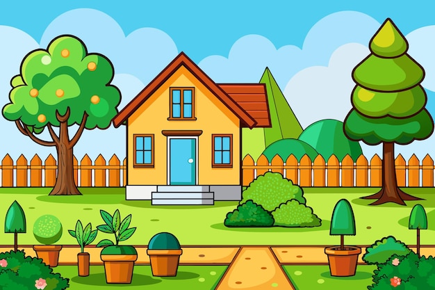 El fondo de los jardines es un árbol.
