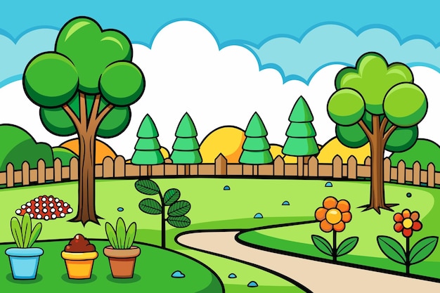 El fondo de los jardines es un árbol.