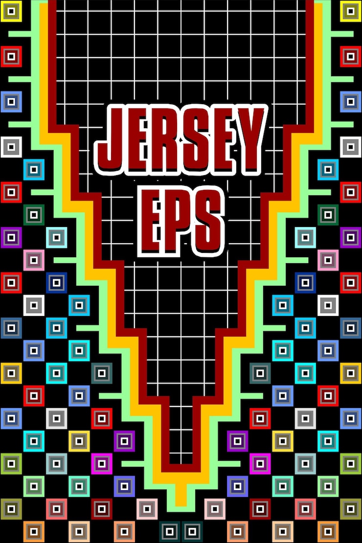 Vector fondo de jersey abstracto de cubo de color completo