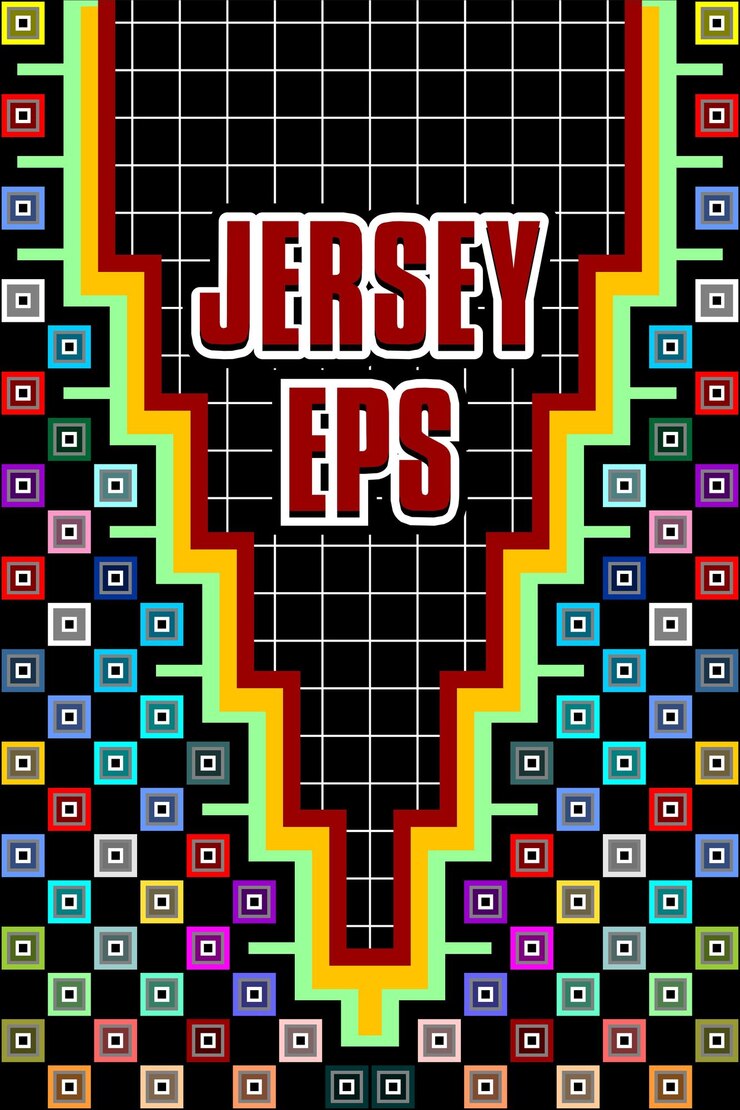 Vector fondo de jersey abstracto de cubo de color completo