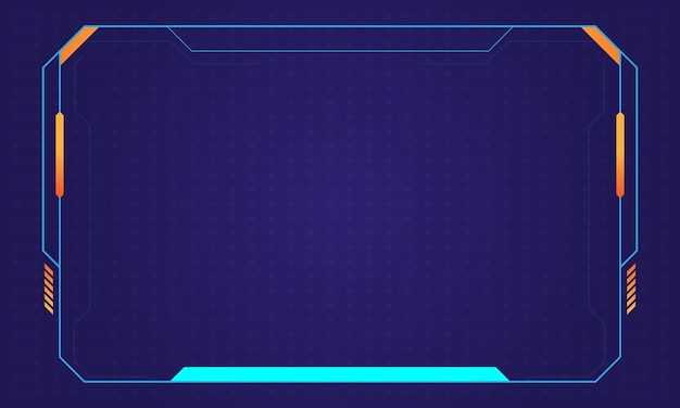 Fondo de juego azul y amarillo futurista abstracto