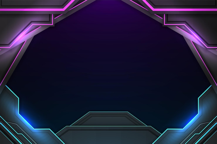 Vector fondo de juego azul y morado con elemento.