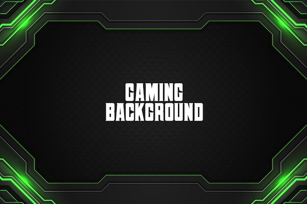 Fondo de juego negro y verde con elemento.