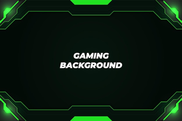 Fondo de juego negro y verde con elemento.