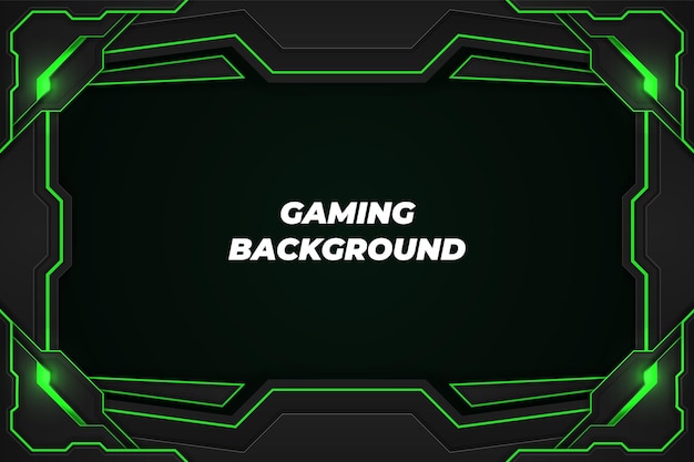Fondo de juego negro y verde con elemento.