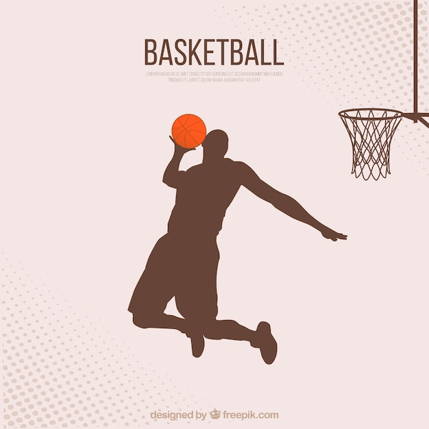 Vector fondo de jugador de baloncesto