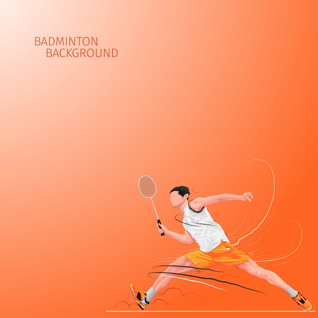 Fondo de jugador de salto de bádminton