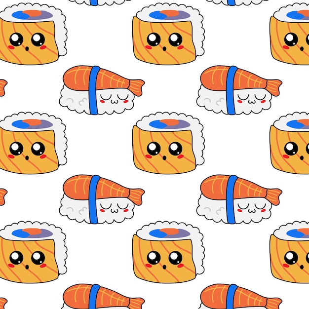 Fondo Kawaii sushi