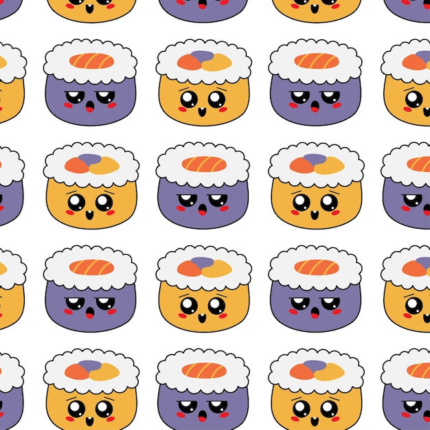 Fondo Kawaii sushi