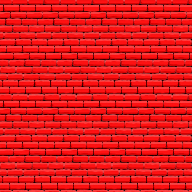 Fondo de ladrillo rojo transparente. Ilustración vectorial de textura de pared.