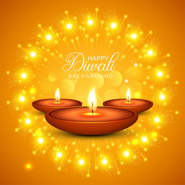 Fondo de lámpara de aceite decorativo de diwali feliz celebración
