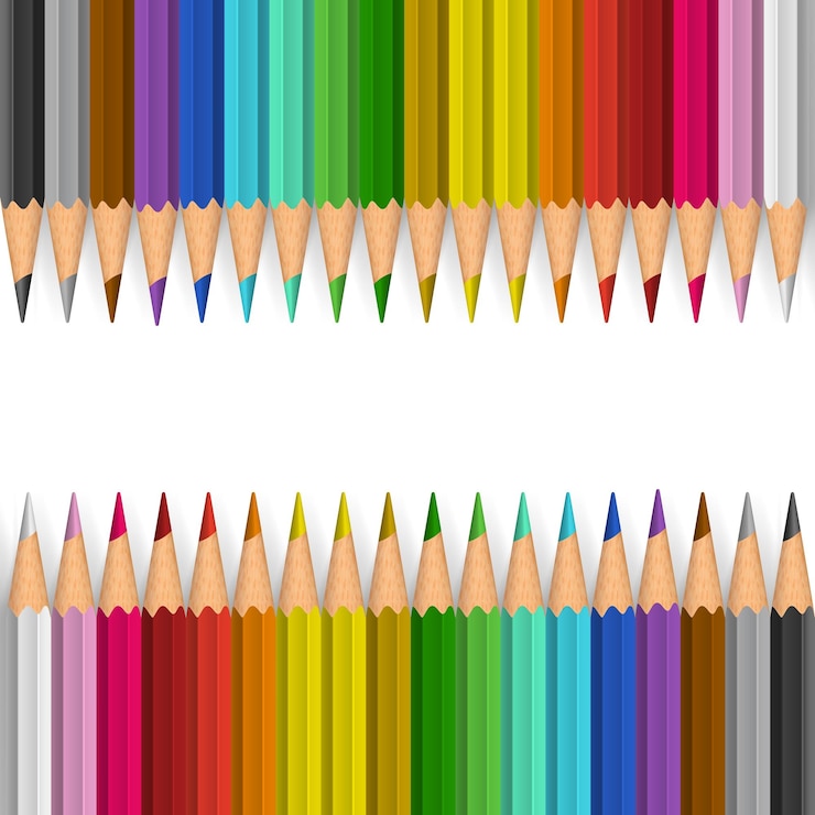 Vector fondo con lápices de colores