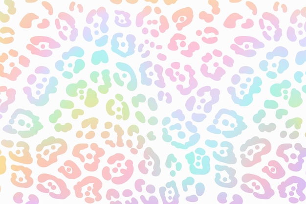 Vector fondo de leopardo del arco iris textura de guepardo de lámina holográfica estampado degradado de patrón animal