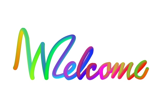 Fondo de letras de bienvenida Estilo de efecto 3D Ilustración vectorial