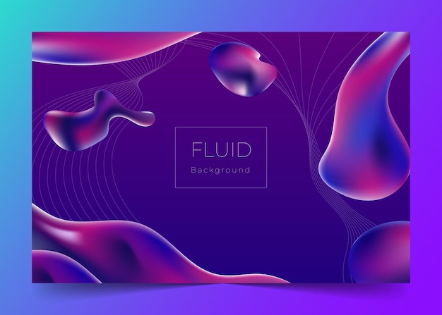 Fondo libre de gradiente púrpura líquido con formas simples y modernas de gradiente líquido