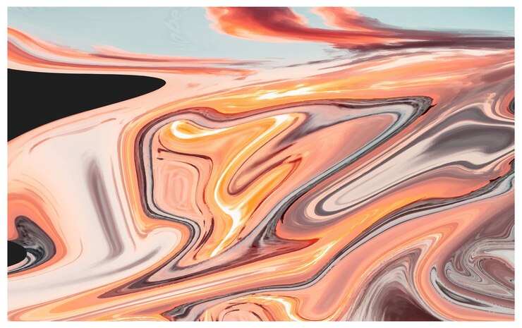 Vector el fondo licuado psicodélico colorido parece pintura
