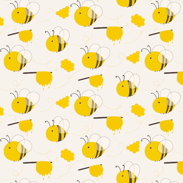 Fondo lindo del patrón de abeja.
