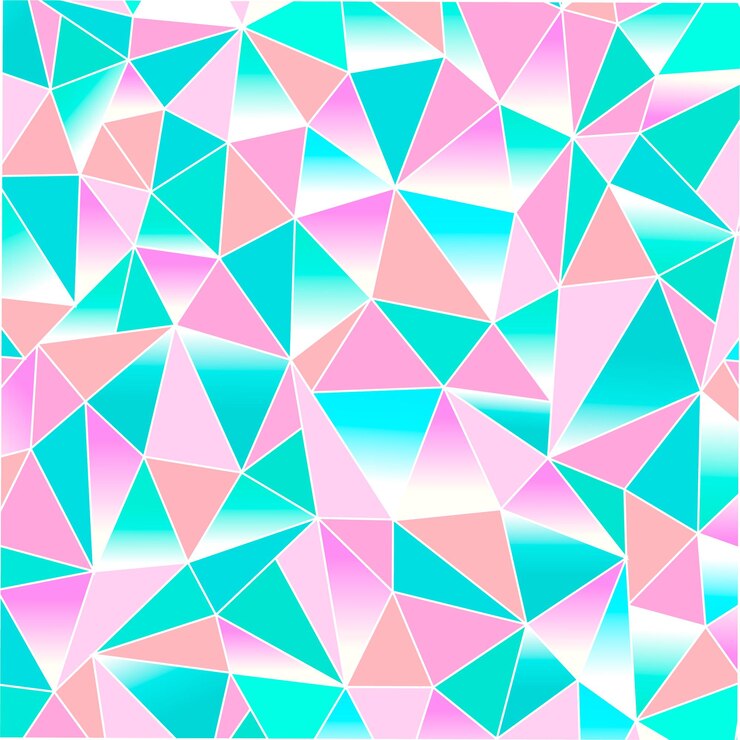Vector fondo lindo para una princesa con cristales patrón femenino de triángulos multicolores