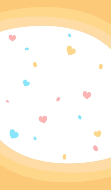Fondo lindo con puntos y corazones de colores Vector