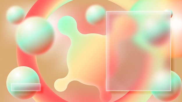 Fondo lindo realista con objetos 3D