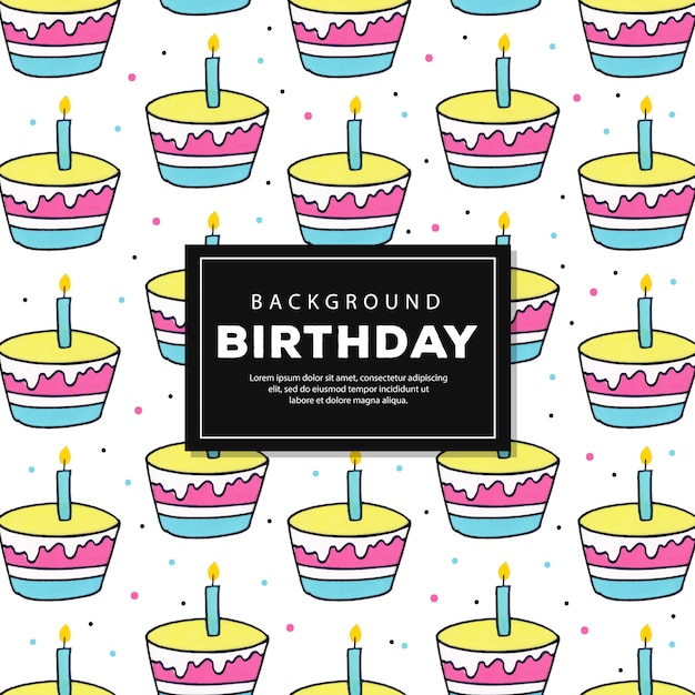 Fondo de línea de cumpleaños patrón