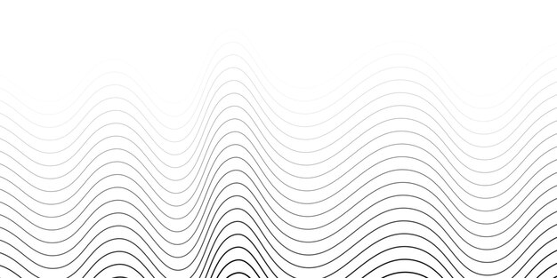 Fondo de línea de onda abstracta aislado en blanco Ilustración vectorial