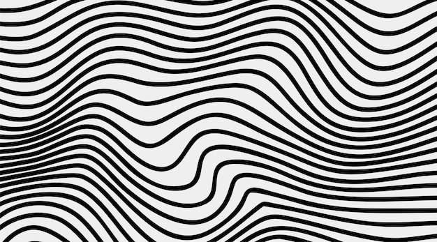 Fondo de línea de onda de arte óptico de rayas abstractas