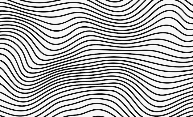 Fondo de línea de onda de arte óptico de rayas abstractas