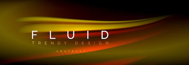 Fondo de línea de onda de color fluido plantilla de diseño abstracto de moda para presentación de negocios o tecnología cartel de Internet o papel tapiz de portada de folleto web