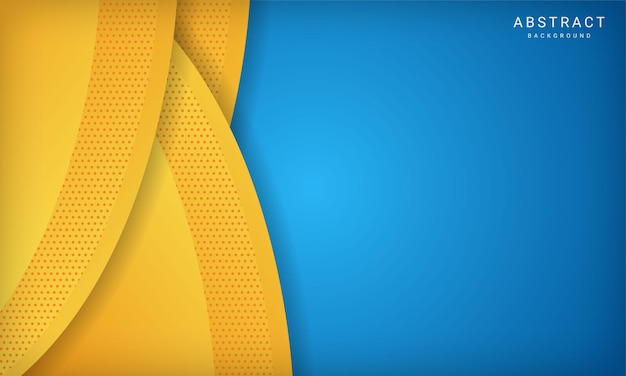 Fondo de línea de onda curva naranja y azul Diseño de plantilla moderna