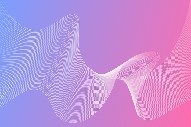 Fondo De Línea De Onda Degradado Minimalista