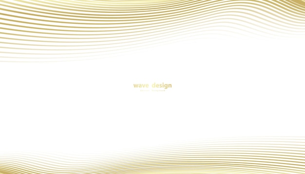 Fondo de línea de onda dorada textura de diseño de lujo gráfico de curva elegante