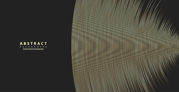Fondo de línea de onda de oro de lujo Patrón de línea de oro abstracto