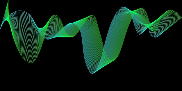 El fondo de la línea de ondas abstracta