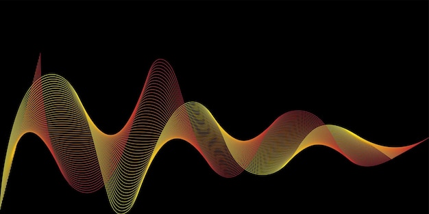 El fondo de la línea de ondas abstracta